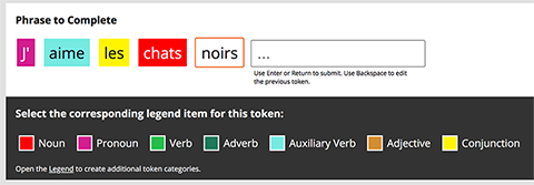 syntax sorter phrase builder legend selection